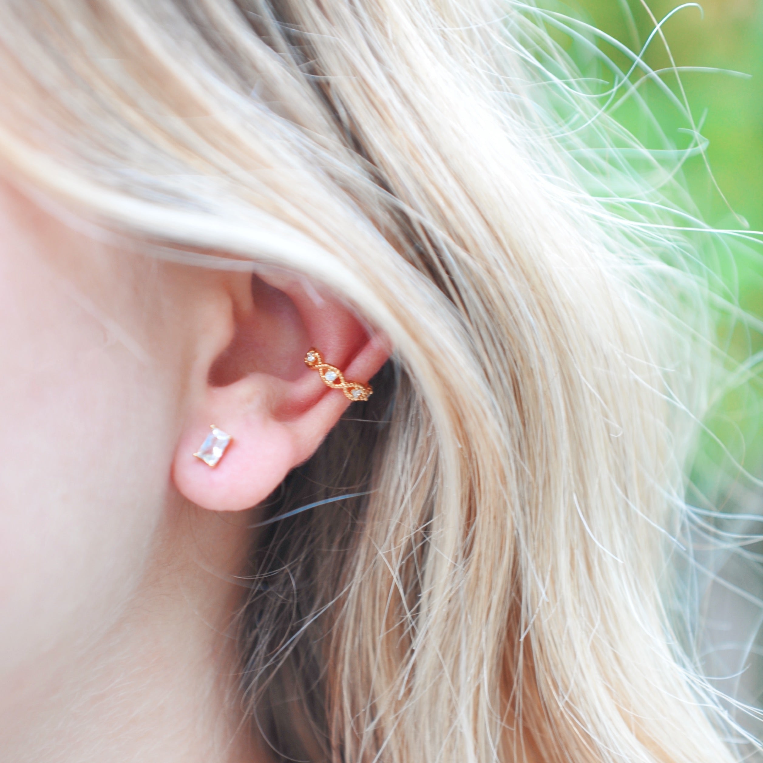 Lace CZ ear cuff