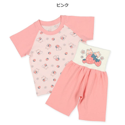 西松屋 腹巻付きラグラン半袖パジャマ（うさぎ・いちご・花） 正規品