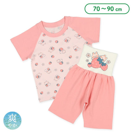 西松屋 腹巻付きラグラン半袖パジャマ（うさぎ・いちご・花） 正規品