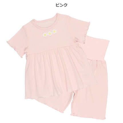 西松屋 腹巻付き半袖パジャマ（花柄刺） 正規品