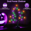 2Pack 1.97FT Lighted Halloween Trees Halloween Indoor Decorations Black Halloween Tree Lights With Timer Adjustable Twigs For Tabletop Party