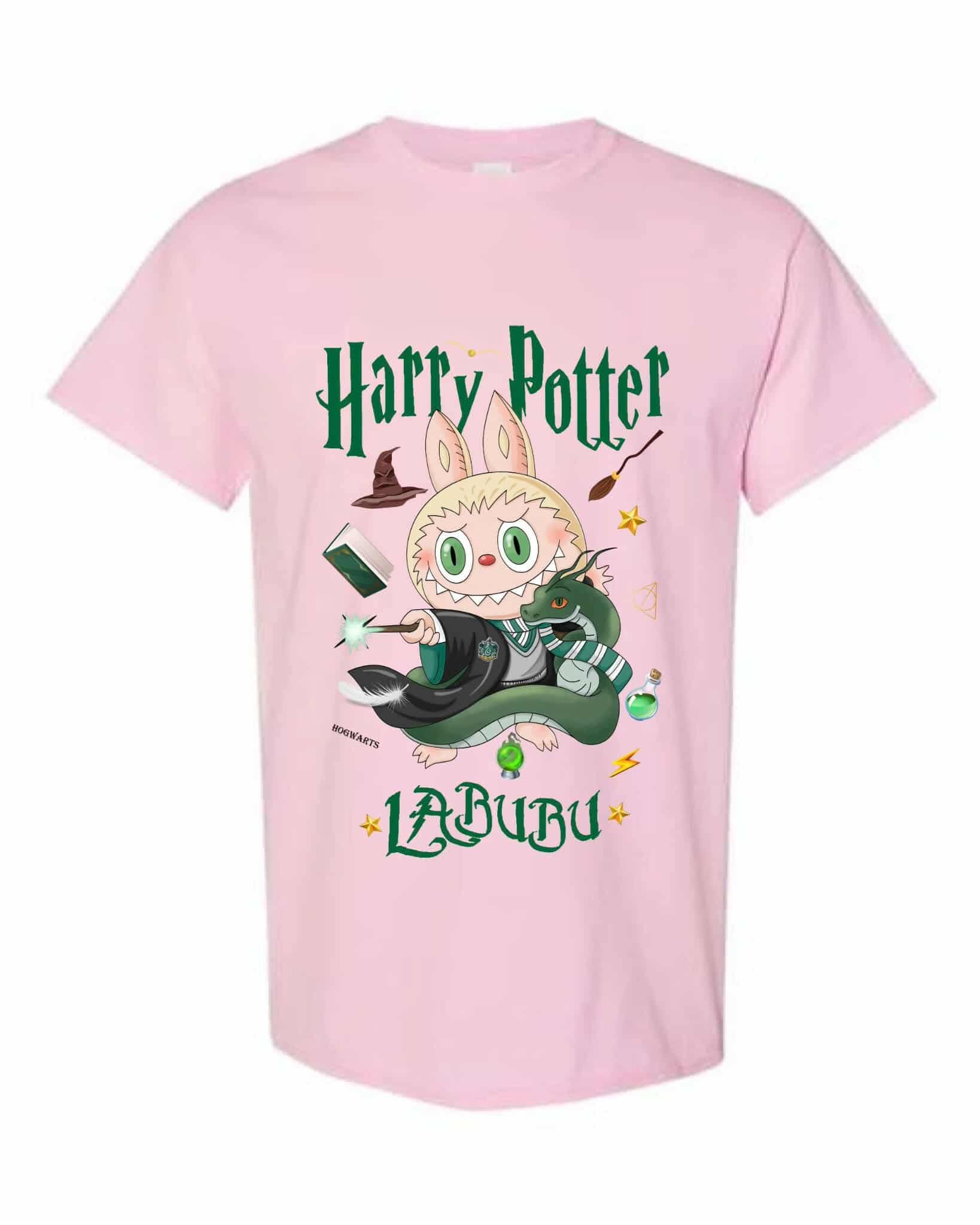 [Adult size] Harry Potter Labubu T-Shirt – Kawaii Wizard Graphic Tee, 100% Cotton