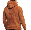 Autumn Winter Drawstring Fleece Hoodie Pullover for men