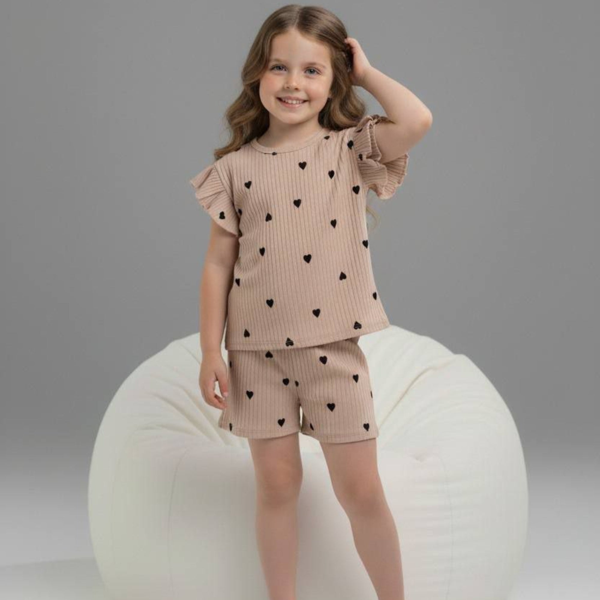 Tiny Hearts Girls Short Set
