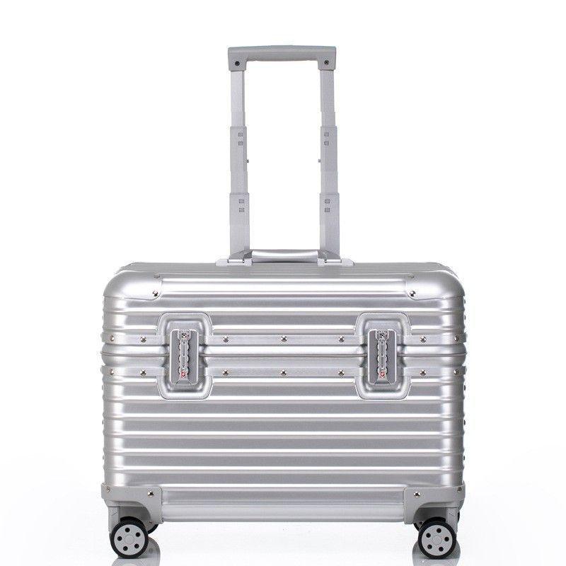 Aluminum Carry-On Suitcase Hard Shell TSA Lock Cabin Luggage with Spinner Wheels