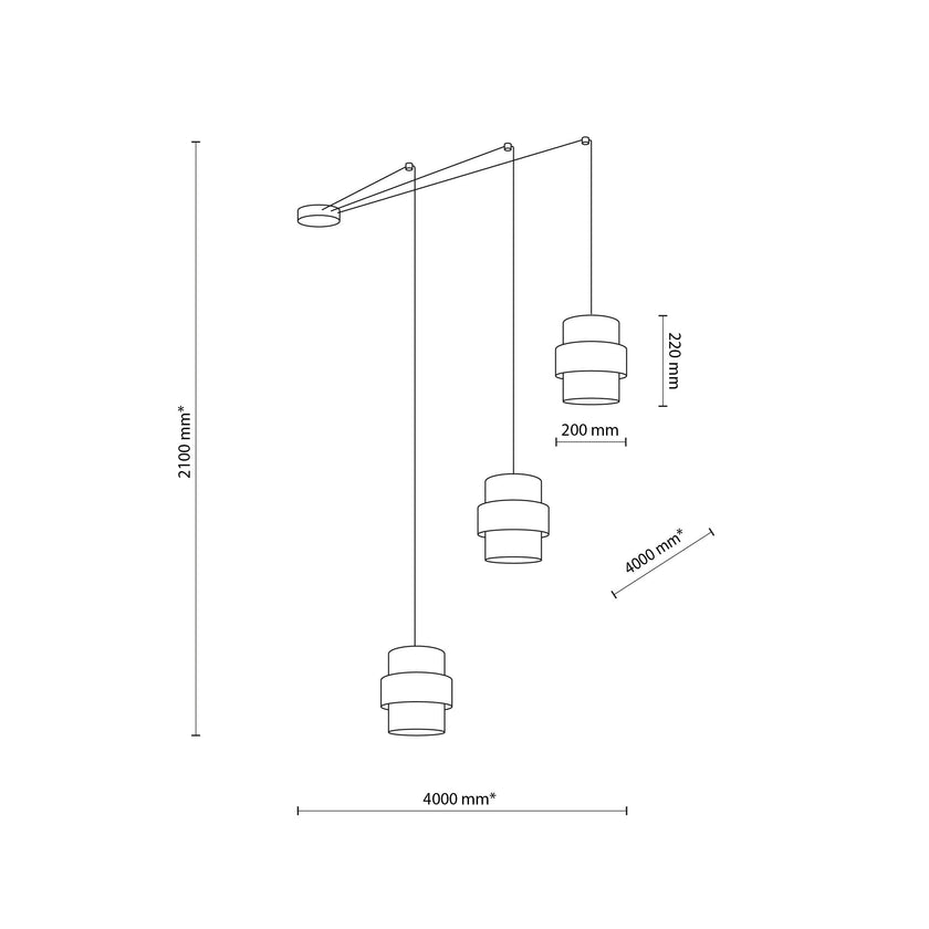 CALISTO Black Mid-Century Modern Pendant Light 3