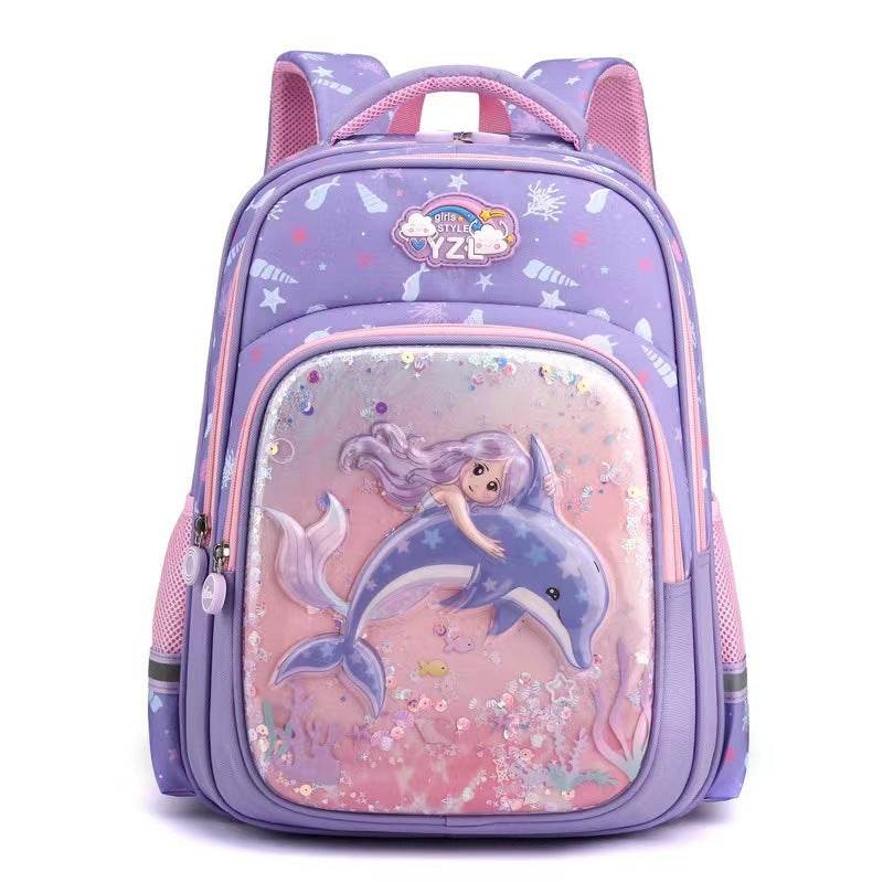 Primary School Cute Cartoon Mermaid Girls Backpack