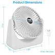 6.5in Desk Fan USB Powered 2 Speeds Table Cooling Fan Tilt Quiet Desktop Fan For Bedroom Office