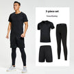 Fitness apparel - Quick Drying Workout clothes for men 4pcs Gym set wear