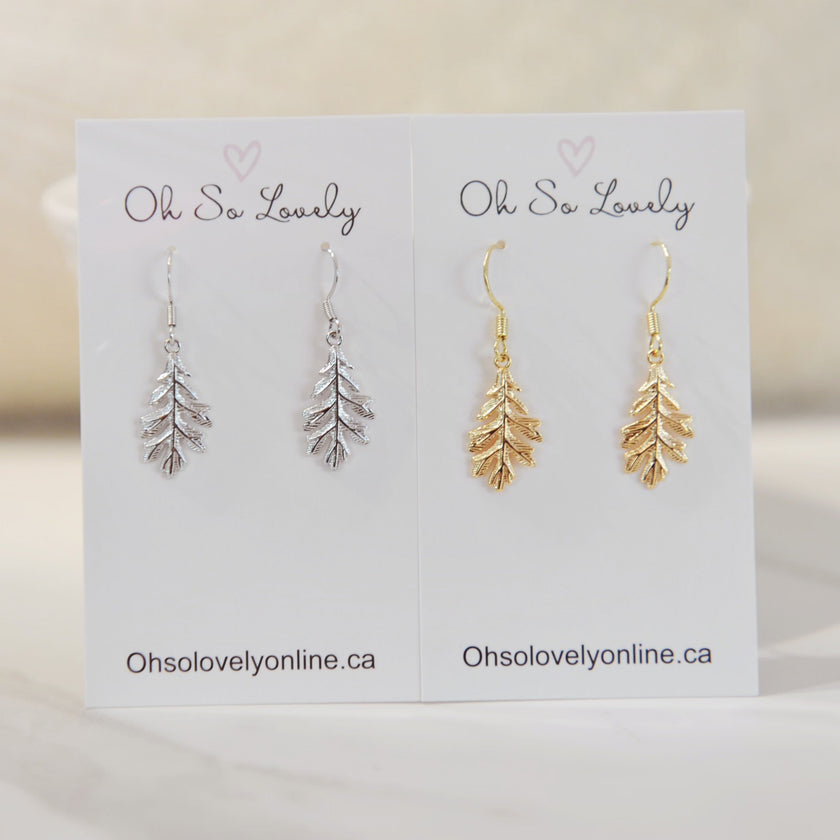 Oakley oak tree leaf drop earrings