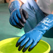 Chemical Resistant Nitrile Safety Gloves – Long Sleeve Waterproof & Oil-Proof Heavy-Duty Work Gloves