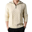 Men's Winter Fashion Half Zip Slim fit Knitted Woolen Pullover Sweater