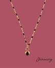 Heart Stone Necklaces in gold - various birthstone colours