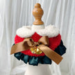 Christmas Pet Bandana – Festive Fur-Trim Holiday Accessory
