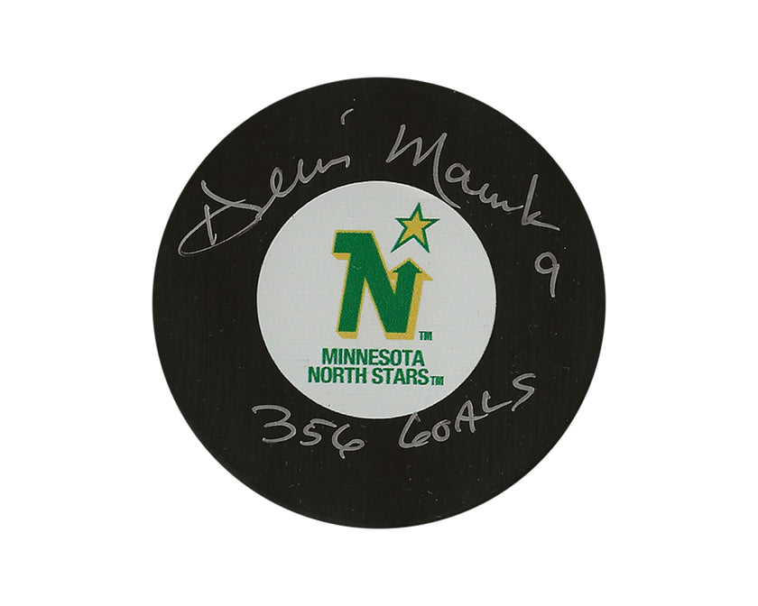 Dennis Maruk Autographed Minnesota North Stars Vintage Autograph Model Puck Inscribed 