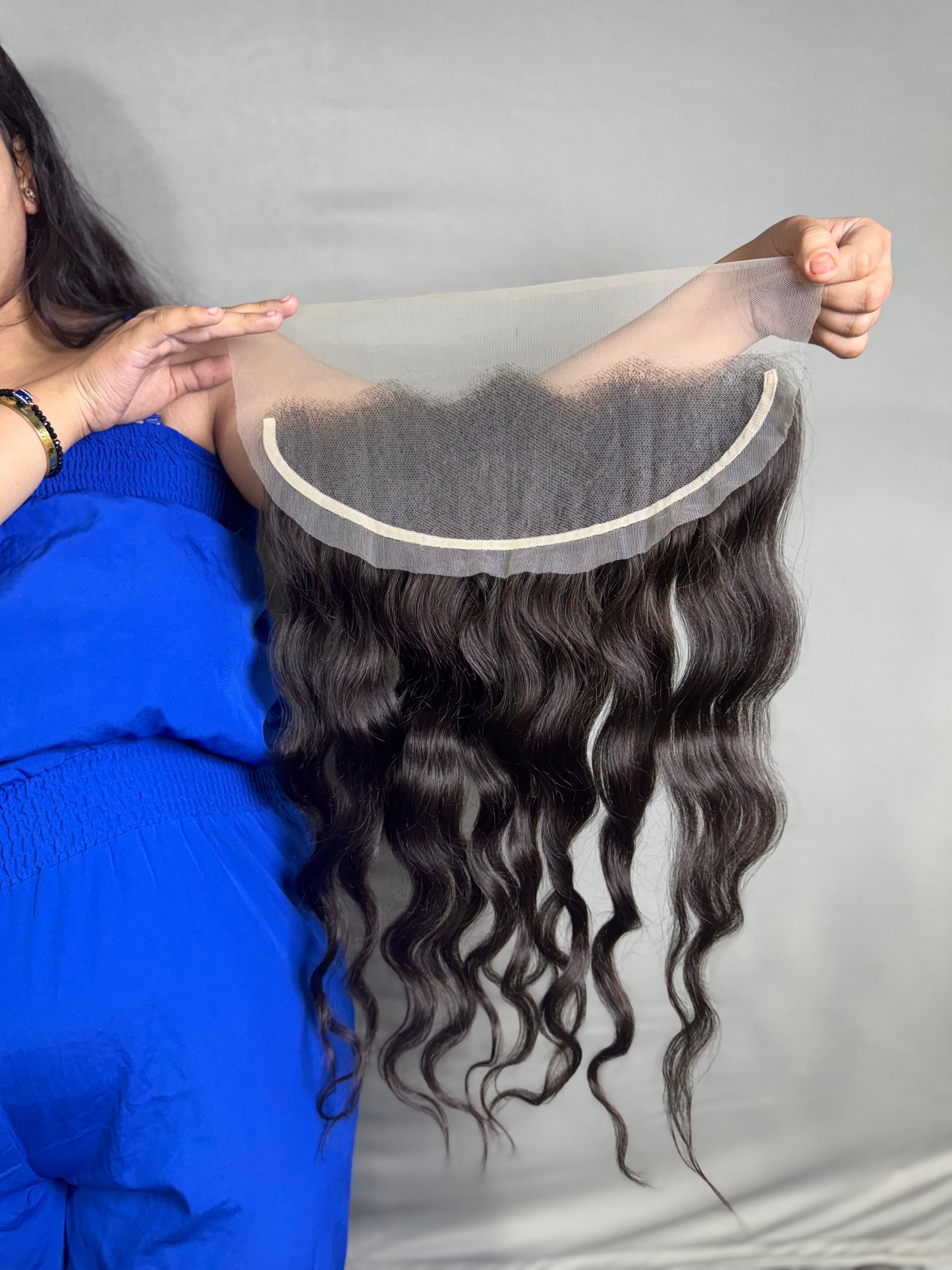 Cheveux indiens vierges pour perruque frontale