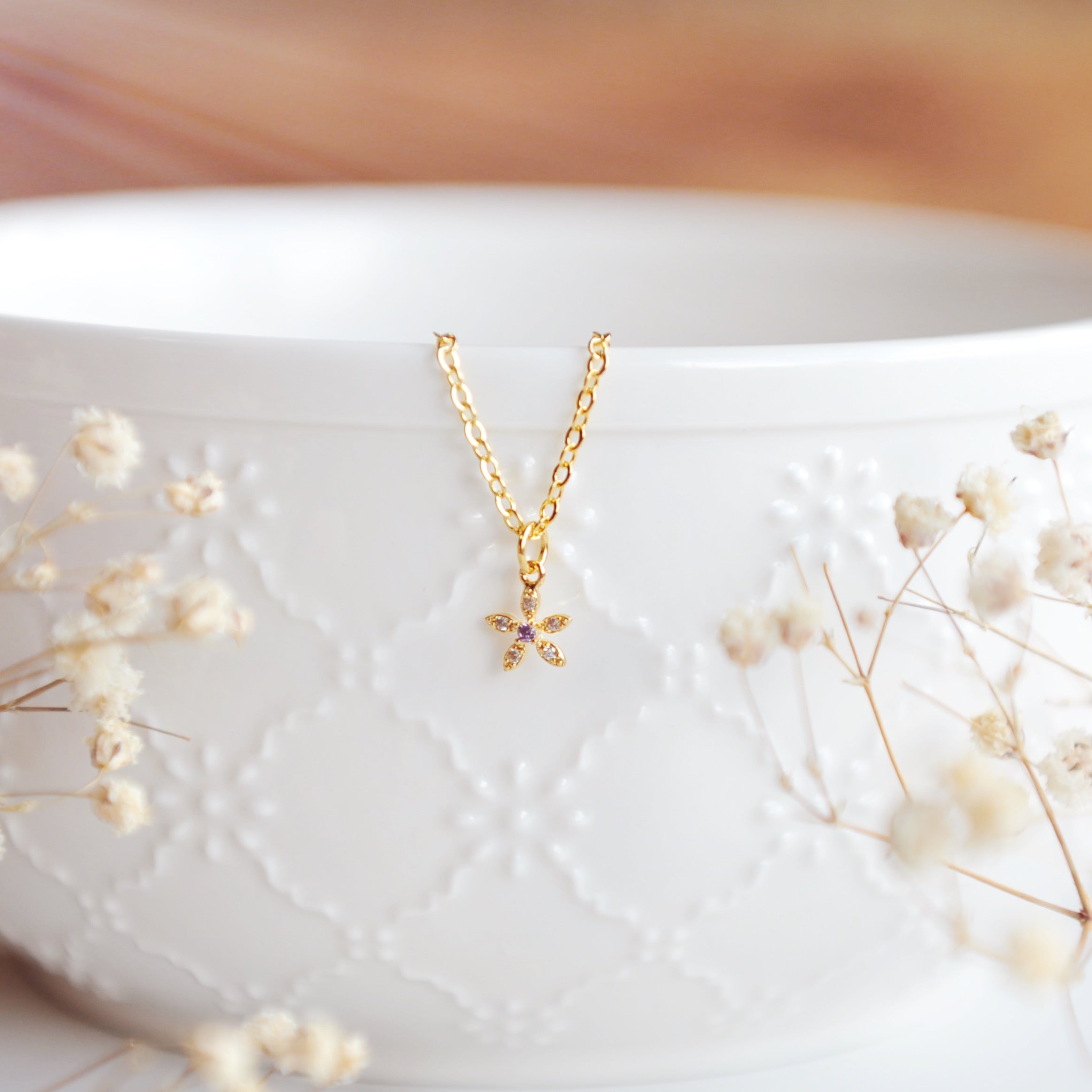 WILD FLOWER Dainty, Whimsical Necklace
