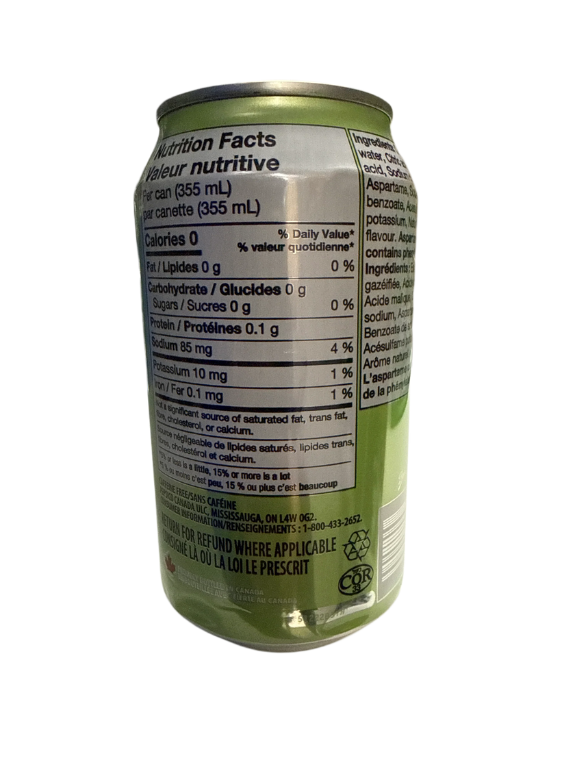 7UP Zero Sugar Lemon Lime Soda 355ML - Canadian Edition