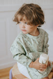 Long-sleeved bib - Flowers and birds - Menoum