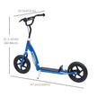 HOMCOM Kids Scooter Street Bike with 12 Tire for Ages 5+ Ride on Toy Blue