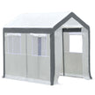 Outsunny Heavy-duty Walk-in Greenhouse 8' x 6' x 7.5' Outdoor Polytunnel for Vegetable Plant Growth Warm House