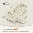 Ronny Reversible Sectional with Changeable Chaise-Cream White