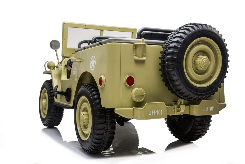 24V Army Jeep 3 Seater DELUXE Kids Ride On Car with Remote Control
