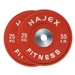 HAJEX Olympic Competition Steel Hub Bumper Plates Colored - 15, 25, 35, 45, 55 LB