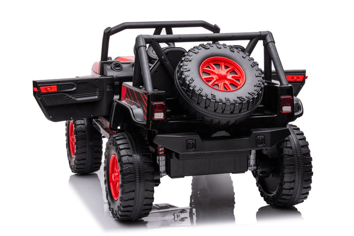 Voiture électrique pour enfant 2 places RAIDER, style Jeep, 24V, avec télécommande et roues arrière, modèle 2025.