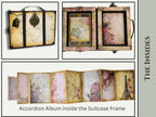 CrafTreat Scrapbook Blanks - Frame Accordion Suitcase - Black & Kraft Color
