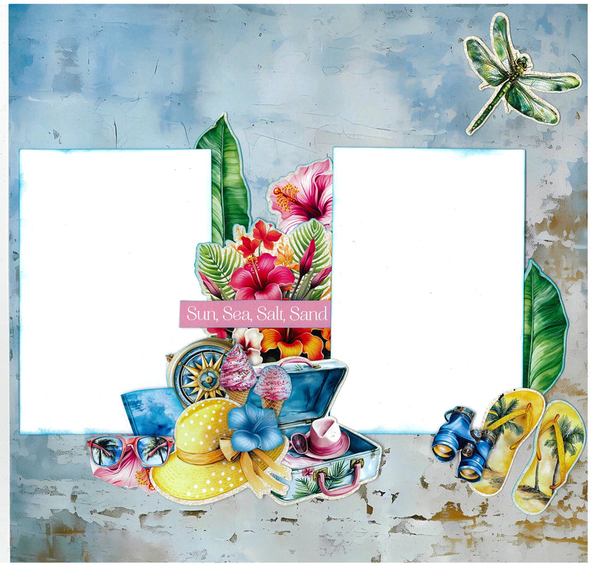 3Quarter Designs Tropic Excursion 12x12 Design Paper & Diecuts Set