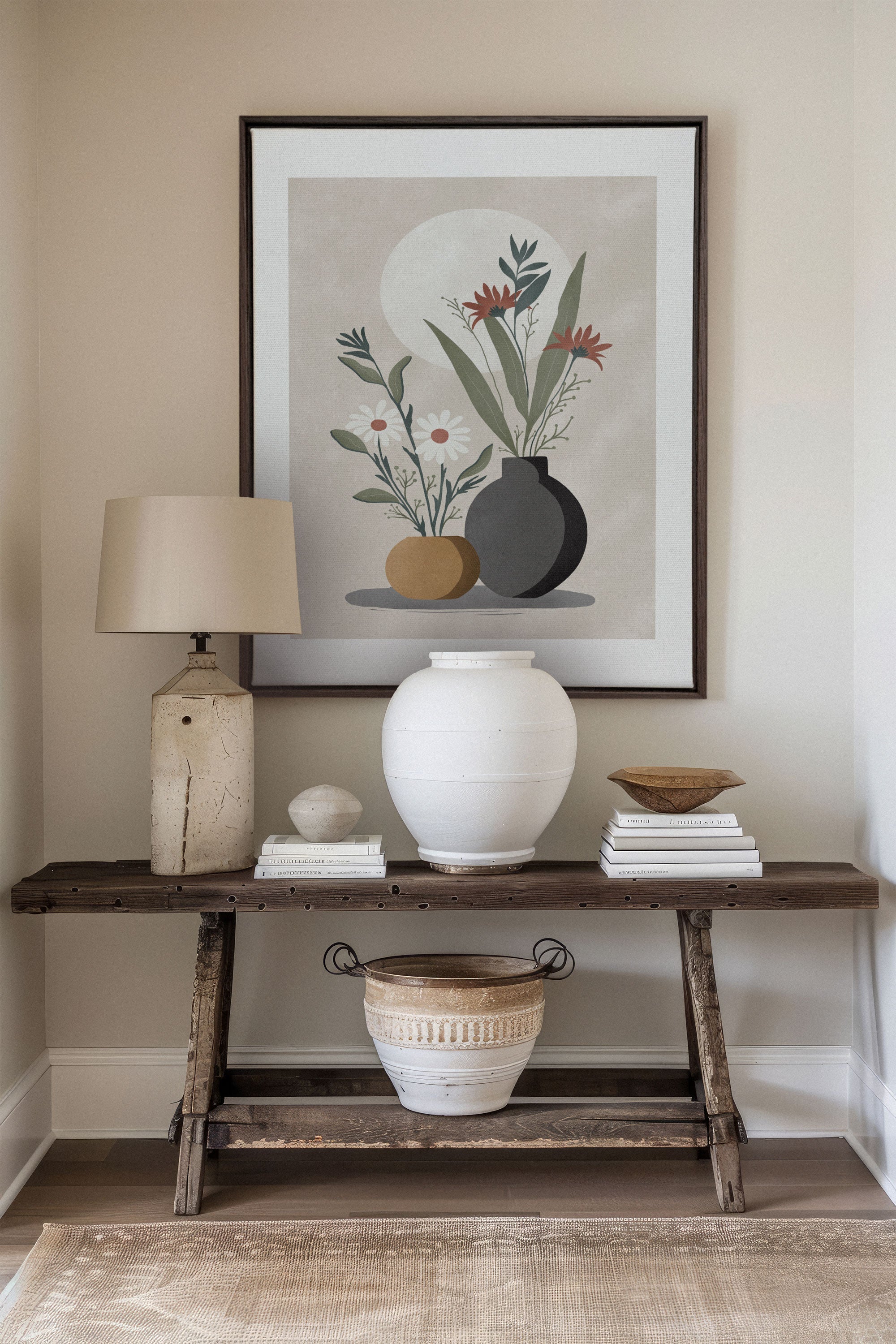 SUNLIT BLOOMS, Oeuvre sur toile étirée