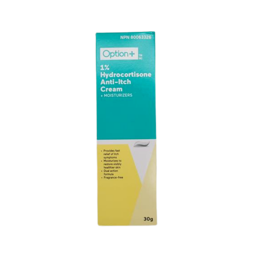 Option+ 1% Hydrocortisone Anti-Itch Cream with Moisturizers – 30g