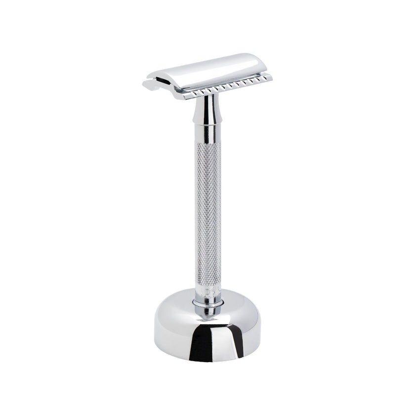 Merkur Razor Set 2-pieces ( Razor 23 001, and Stand 4005 001), Bright Chrome, MK-2381001