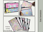 CrafTreat Scrapbook Blanks - Accordion Inserts Handbag - Black & Kraft Color