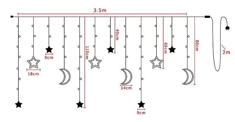 Moon & Star Ramadan Lights