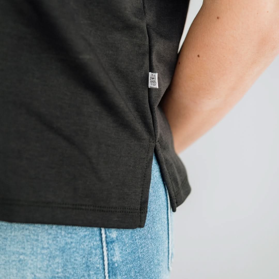 Ladies' Bamboo Cropped Tank | Black