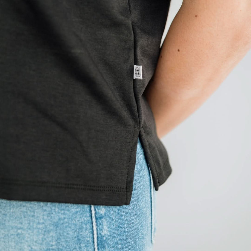 Ladies' Bamboo Cropped Tank | Black
