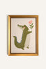 CROCODILE FLEURI, CADRE VINTAGE OR