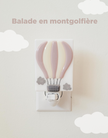 Night Light - Hot Air Balloon Ride - Vintage Pink - Veille sur toi