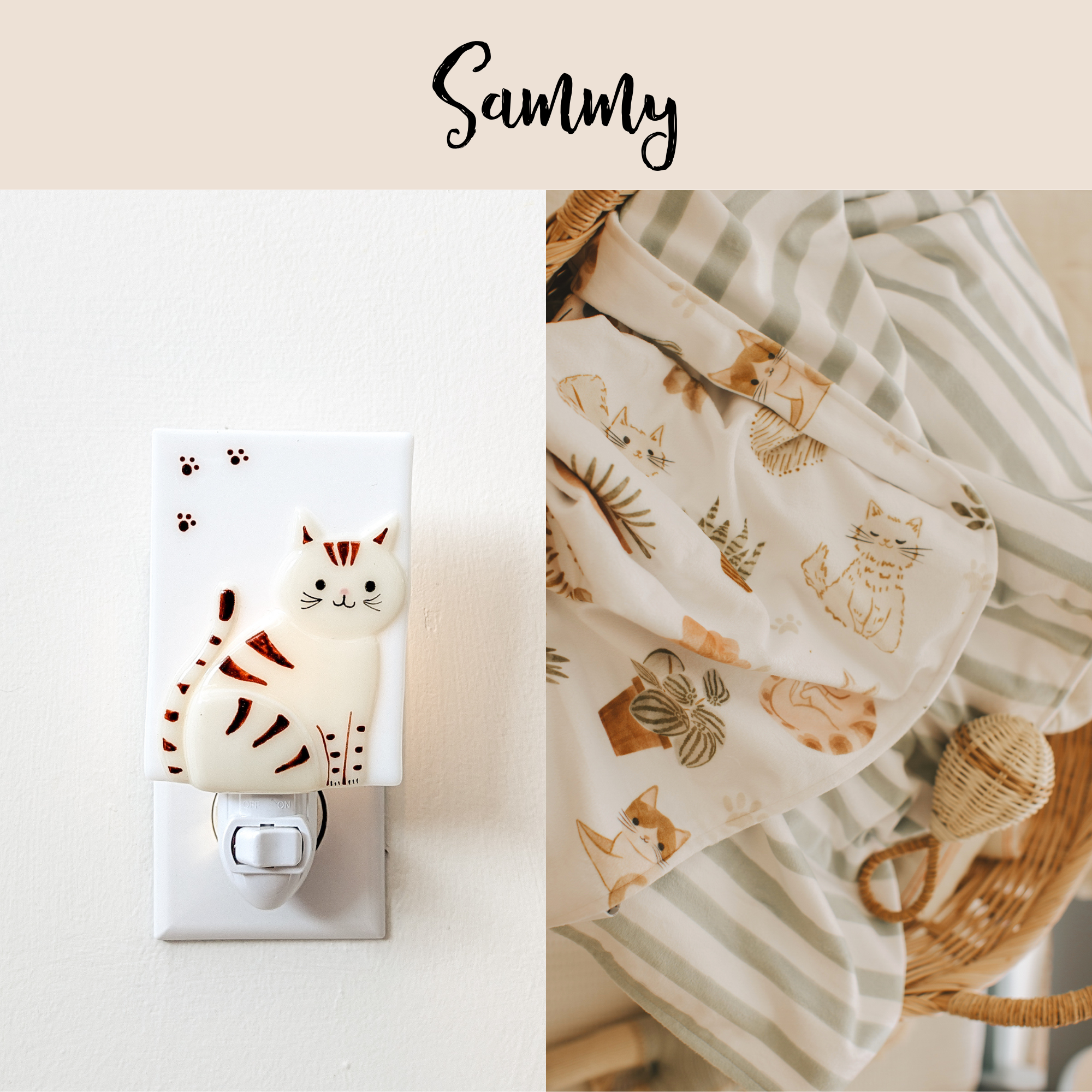Night light - Cat - Sammy - Veille sur toi