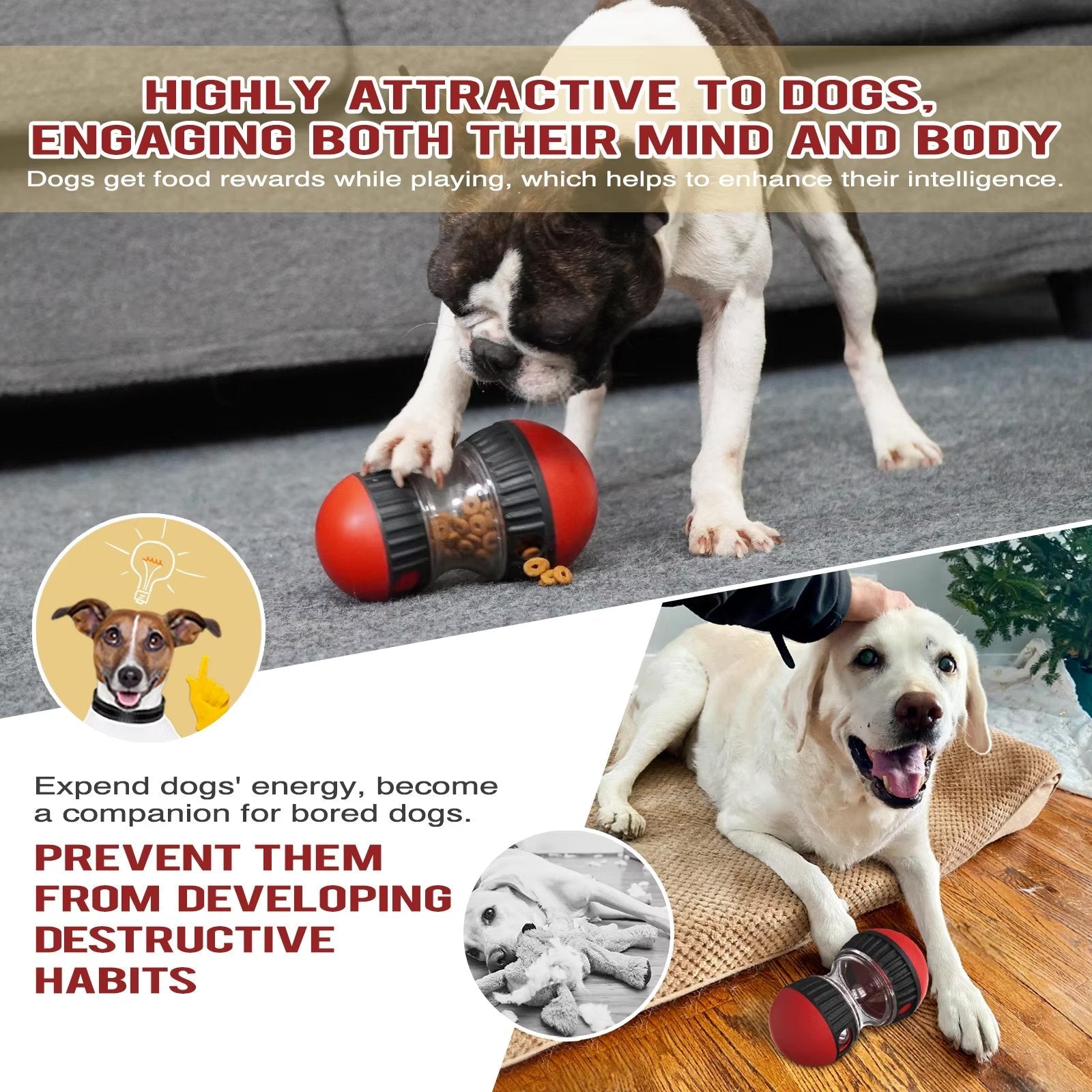 Dog Oval Slow Feeder Toy