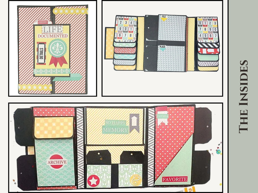 CrafTreat Scrapbook Blanks - Gate Fold Folio - Black Color