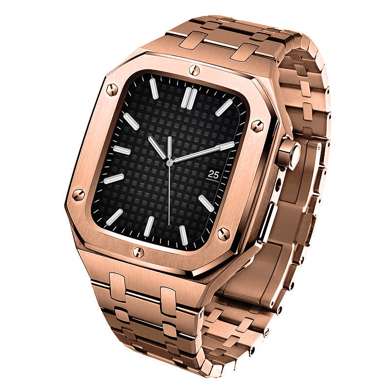 Premium Watch Strap & Protective Case – Modified Steel Strap Watch Accessory Kit