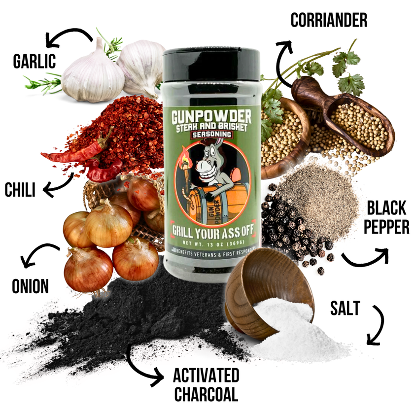 Grill Your Ass Off - Gunpowder Steak & Brisket Seasoning