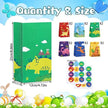 12Packs Christmas Dinosaur Candy Bags With 24Pcs Stickers Party Favor Bags Paper Gift Bags Treat Goody Gift Wrapping Bags For Christmas Halloween Dinosaur Themed Birthday Party Supplies