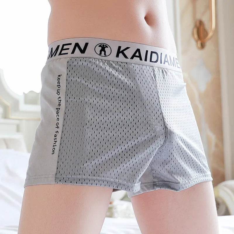 Men's Ice Silk Mesh Breathable KAIDIAMEN Boxers underwear