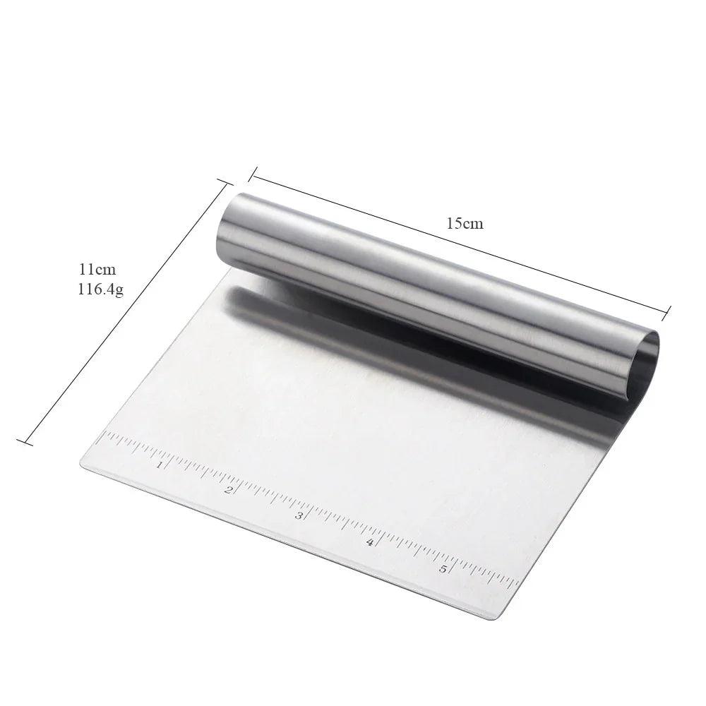 Stainless Steel Scraping Panel With Scale Baking Tool Dough Cutting Board Scraping Powder Board Tagliolini Cutter