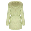 Autumn Winter Fur Collar cotton padded long winter jacket for women