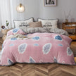 Plush Thick Snowflake Duvet Cover Single Piece Flannel